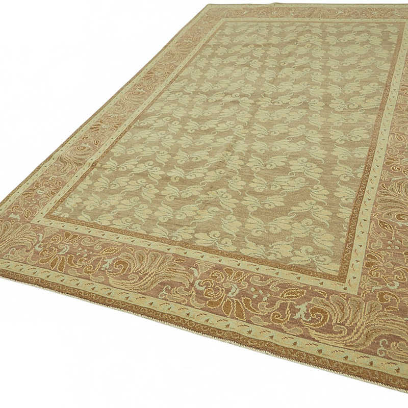 New Hand Knotted Wool Oushak Rug - 6' 8" x 10' 2" (80" x 122") - K0086901