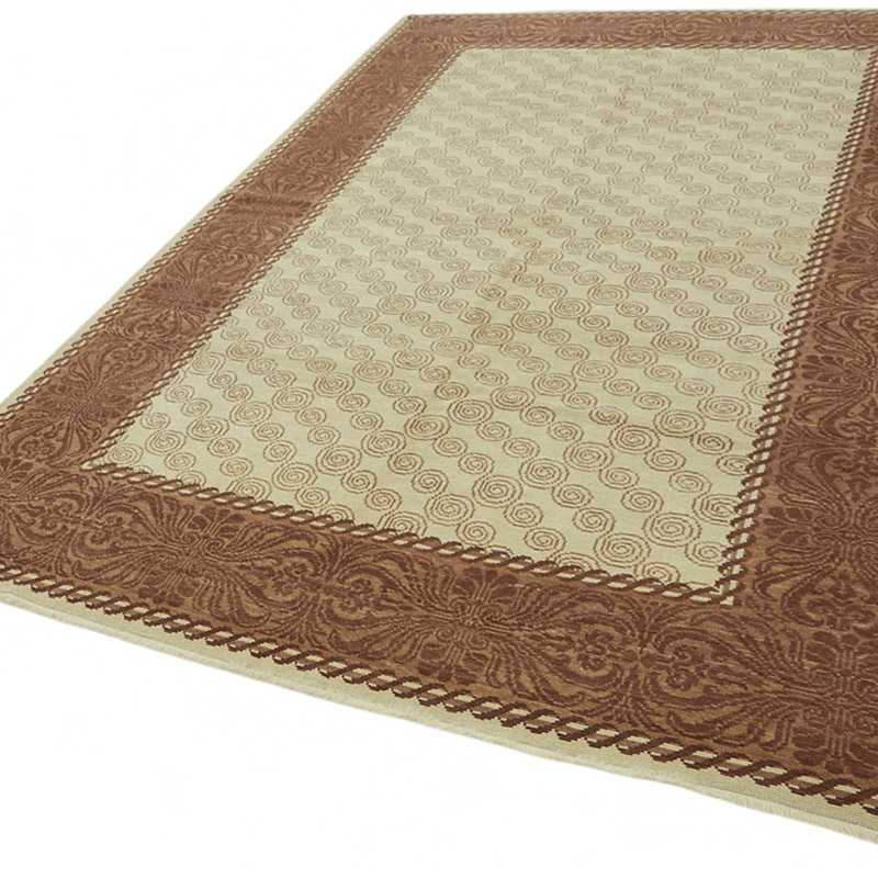 New Hand Knotted Wool Oushak Rug - 6' 8" x 9' 4" (80" x 112") - K0086902