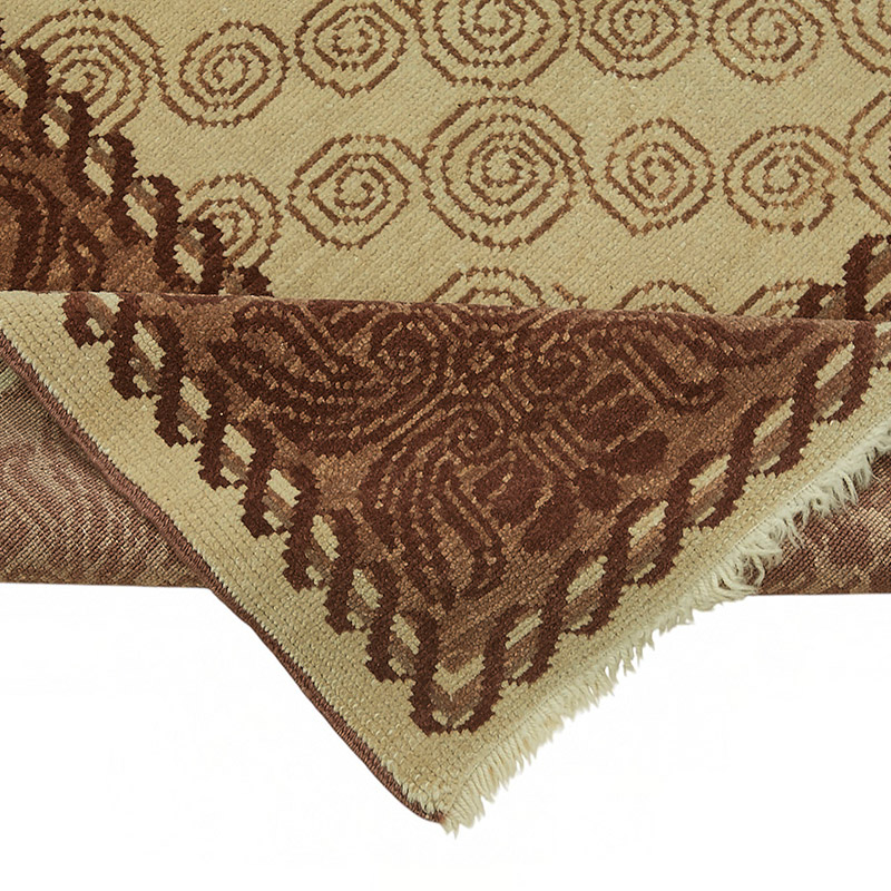 New Hand Knotted Wool Oushak Rug - 6' 8" x 9' 4" (80" x 112") - K0086902