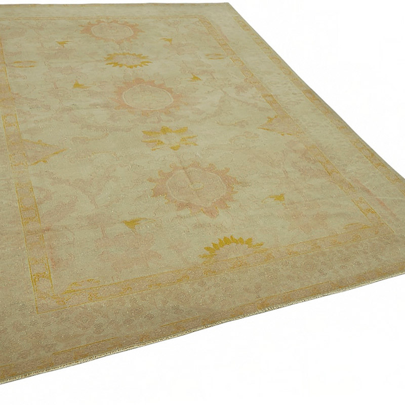 New Hand Knotted Wool Oushak Rug - 6' 2" x 8' 4" (74" x 100") - K0086906