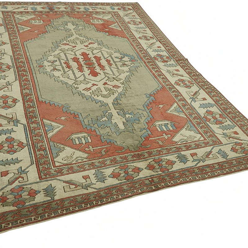 New Hand Knotted Wool Oushak Rug - 6' 8" x 9' 1" (80" x 109") - K0086908