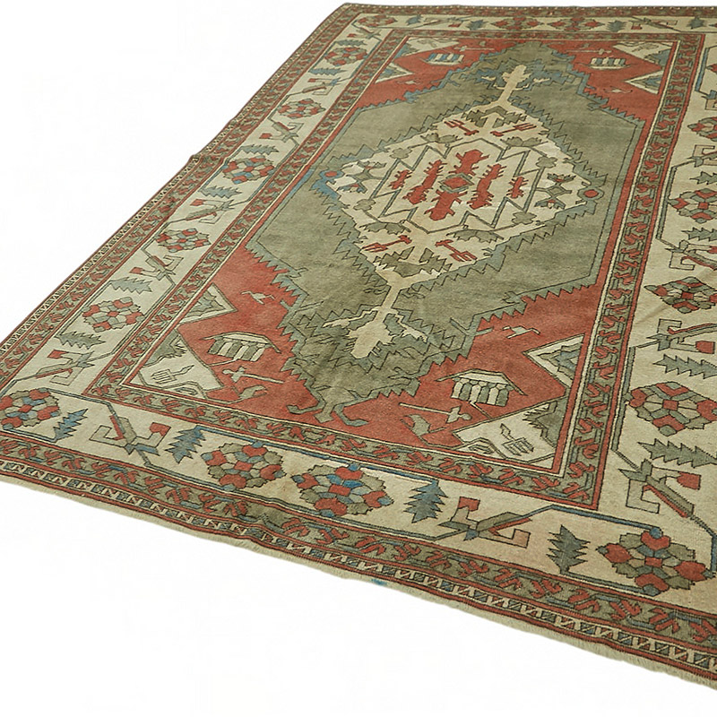 New Hand Knotted Wool Oushak Rug - 6' 8" x 9' 1" (80" x 109") - K0086908