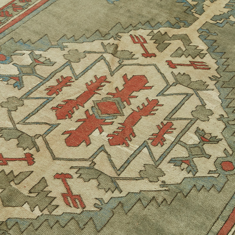 New Hand Knotted Wool Oushak Rug - 6' 8" x 9' 1" (80" x 109") - K0086908