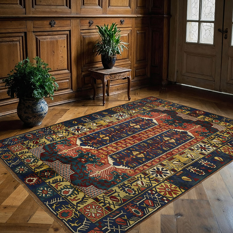 New Hand Knotted Wool Oushak Rug - 5' 7" x 7' 6" (67" x 90") - K0086913