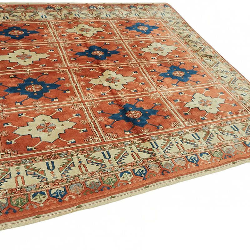 New Hand Knotted Wool Oushak Rug - 7' 5" x 7' 9" (89" x 93") - K0086918