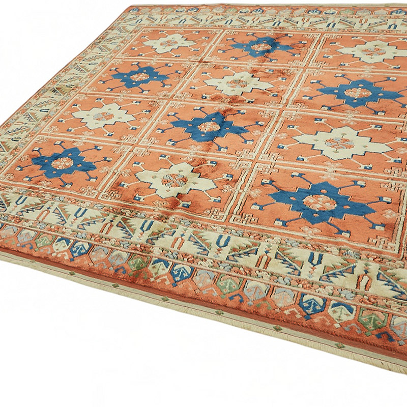 New Hand Knotted Wool Oushak Rug - 7' 5" x 7' 9" (89" x 93") - K0086918