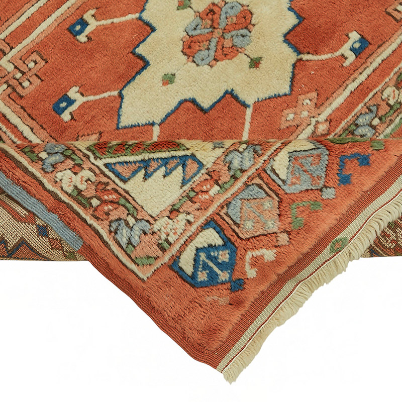 New Hand Knotted Wool Oushak Rug - 7' 5" x 7' 9" (89" x 93") - K0086918