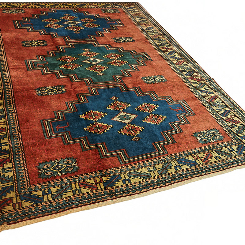 New Hand Knotted Wool Oushak Rug - 6' 8" x 9' 2" (80" x 110") - K0086921