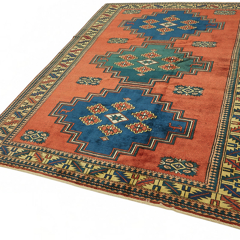 New Hand Knotted Wool Oushak Rug - 6' 8" x 9' 2" (80" x 110") - K0086921