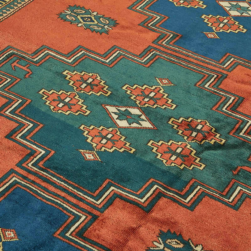 New Hand Knotted Wool Oushak Rug - 6' 8" x 9' 2" (80" x 110") - K0086921