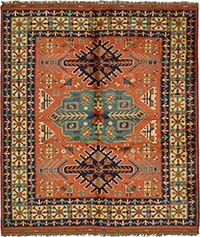 New Hand Knotted Wool Oushak Rug - 6' 11" x 7' 8" (83" x 92")