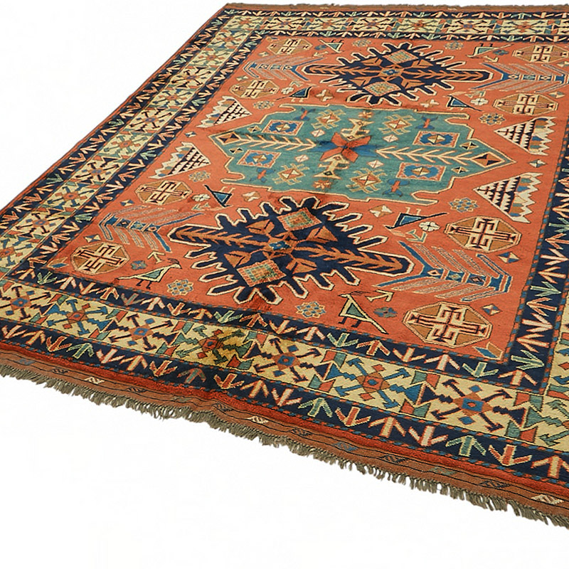 New Hand Knotted Wool Oushak Rug - 6' 11" x 7' 8" (83" x 92") - K0086924