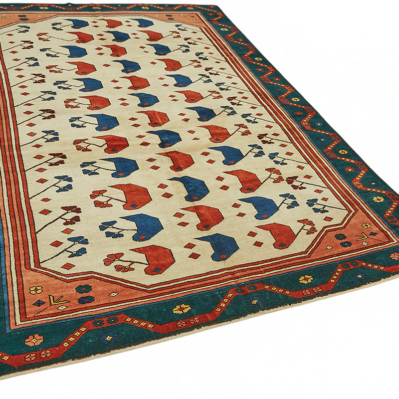 New Hand Knotted Wool Oushak Rug - 6' 8" x 9' 6" (80" x 114") - K0086926
