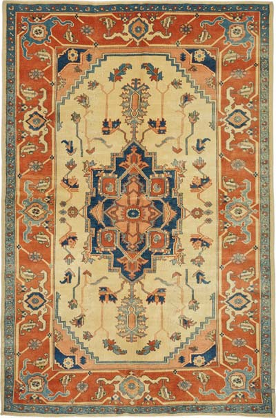 Yeni El Dokuma Usak Halısi - 206 cm x 313 cm