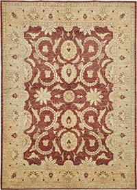 New Hand Knotted Wool Oushak Rug - 6' 9" x 9' 5" (81" x 113")