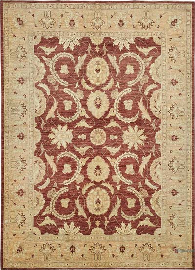 New Hand Knotted Wool Oushak Rug - 6' 9" x 9' 5" (81" x 113")