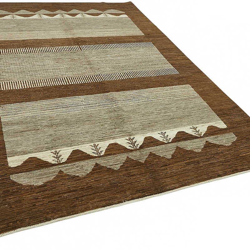 New Contemporary Hand-Knotted Rug - K0086948