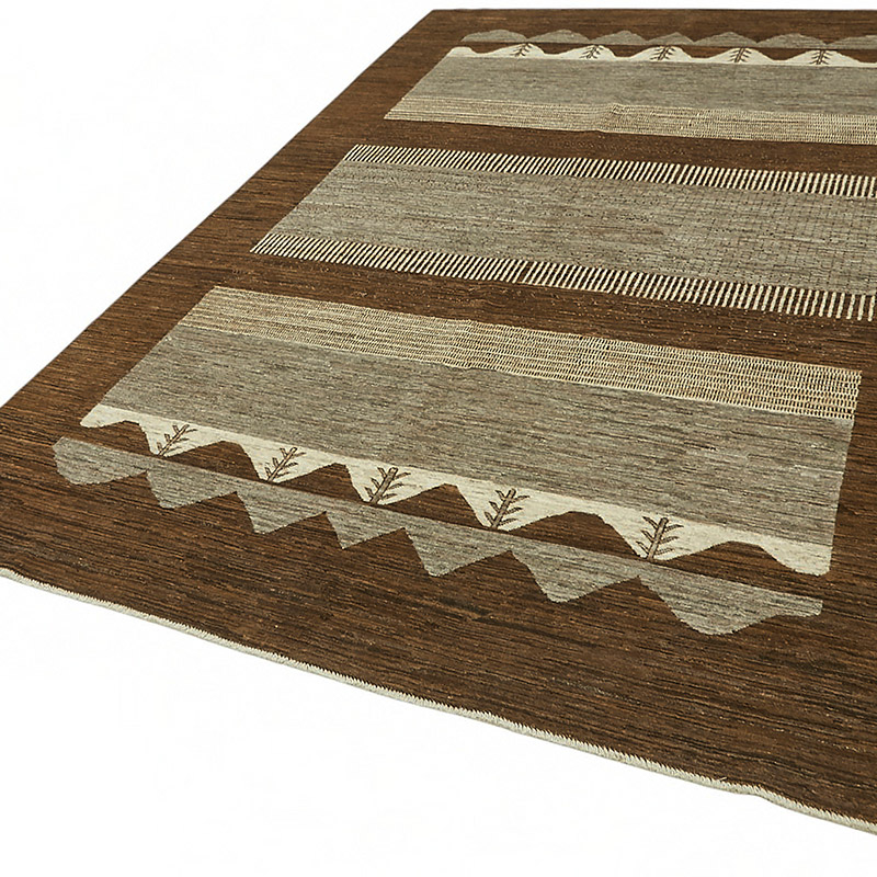 New Contemporary Hand-Knotted Rug - K0086948