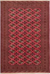 New Hand-Knotted Bokhara Rug