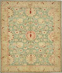 New Hand Knotted Wool Oushak Rug - 8' 5" x 9' 10" (101" x 118")