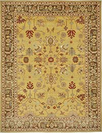 New Hand Knotted Wool Oushak Rug - 7' 9" x 10' 1" (93" x 121")