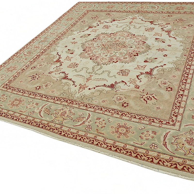 New Hand Knotted Wool Oushak Rug - 8'  x 9' 2" (96" x 110") - K0086968