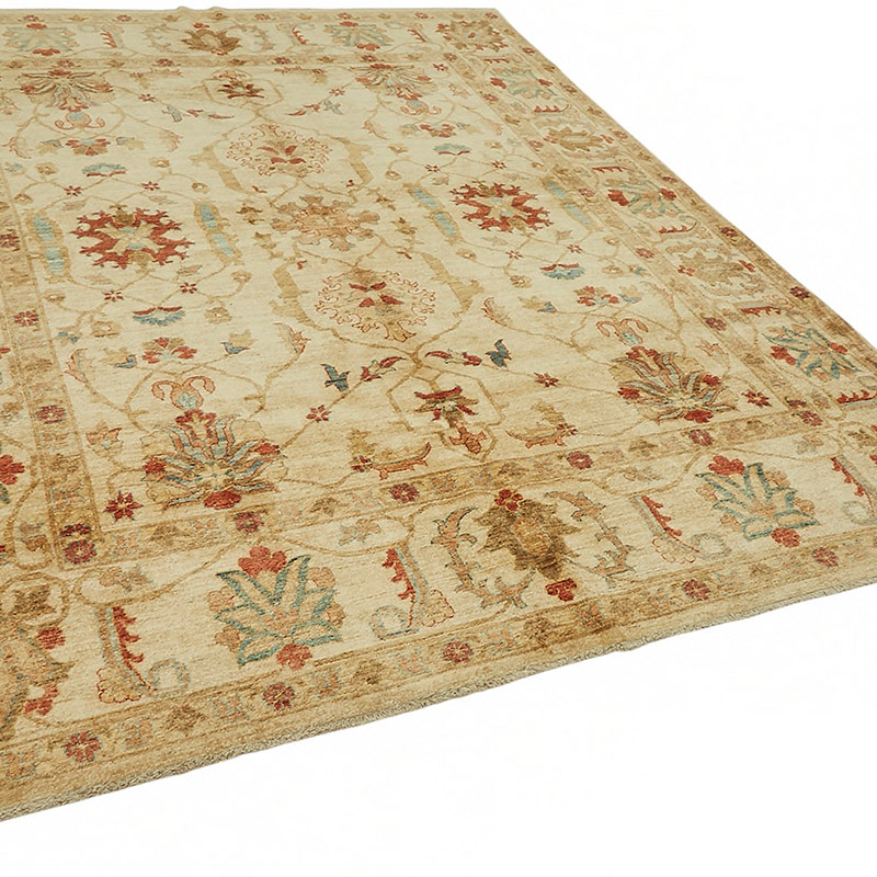 New Hand Knotted Wool Oushak Rug - 8' 1" x 10' 2" (97" x 122") - K0086969