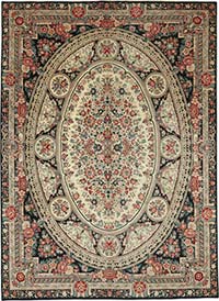 New Hand Knotted Wool Oushak Rug - 8' 11" x 12' 5" (107" x 149")