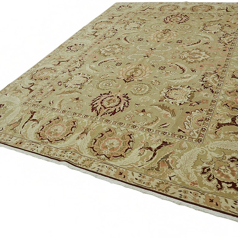 New Hand Knotted Wool Oushak Rug - 9'  x 12' 4" (108" x 148") - K0086987