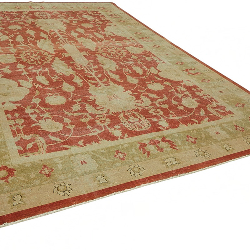 New Hand Knotted Wool Oushak Rug - 9' 10" x 14' 6" (118" x 174") - K0087002