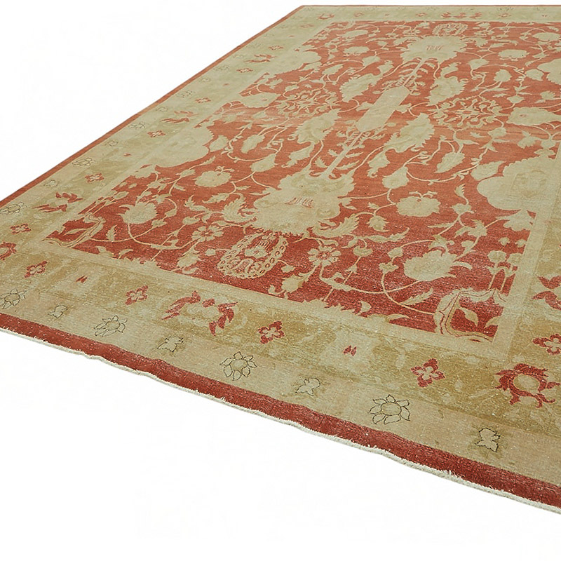 New Hand Knotted Wool Oushak Rug - 9' 10" x 14' 6" (118" x 174") - K0087002