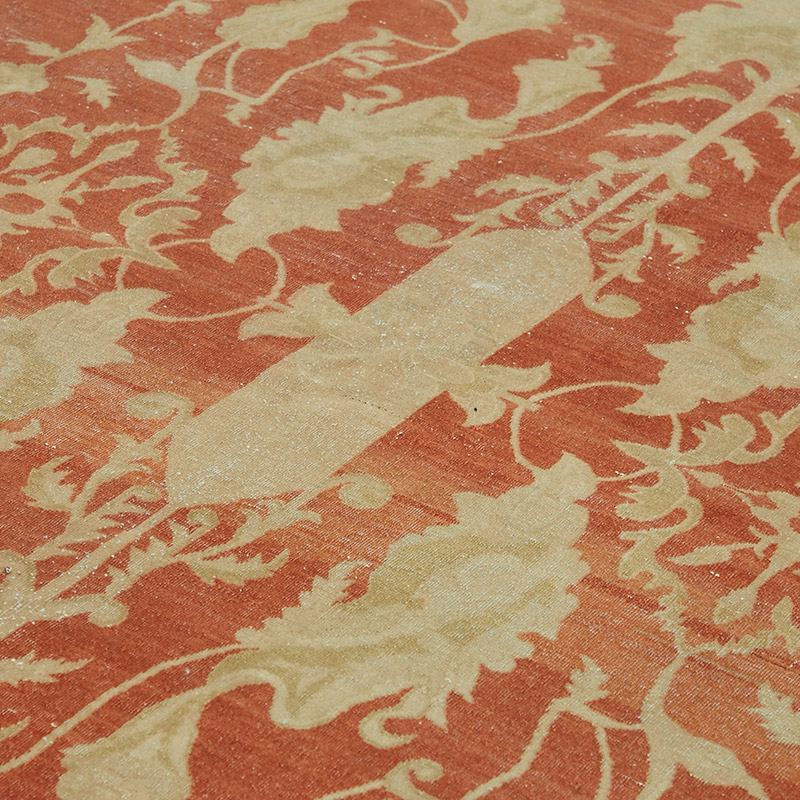 New Hand Knotted Wool Oushak Rug - 9' 10" x 14' 6" (118" x 174") - K0087002
