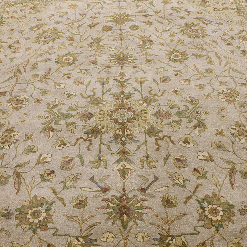 New Hand Knotted Wool Oushak Rug - 9'  x 11' 11" (108" x 143") - K0087009