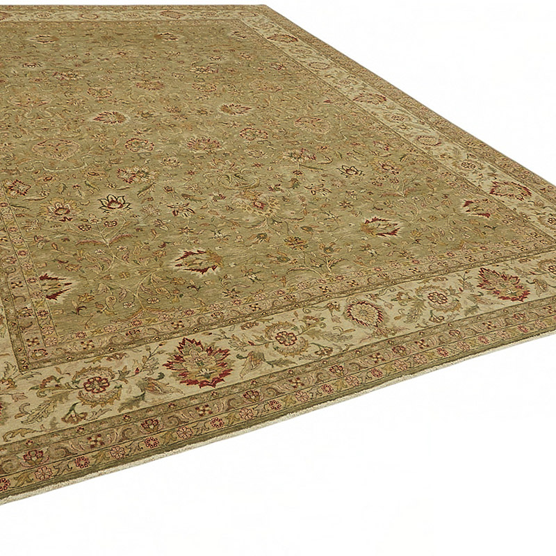 New Hand Knotted Wool Oushak Rug - 9' 10" x 13' 4" (118" x 160") - K0087011