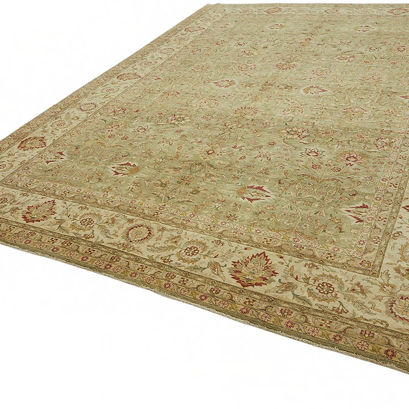 New Hand Knotted Wool Oushak Rug - 9' 10" x 13' 4" (118" x 160") - K0087011