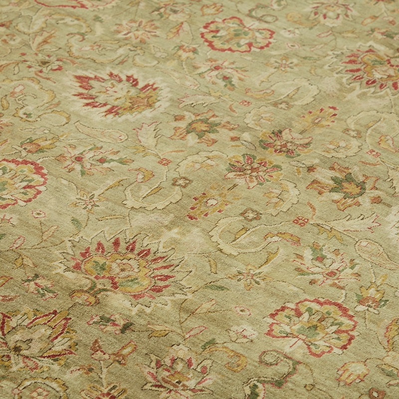 New Hand Knotted Wool Oushak Rug - 9' 10" x 13' 4" (118" x 160") - K0087011