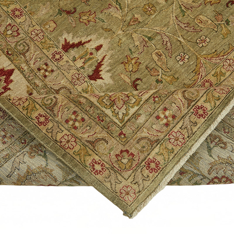 New Hand Knotted Wool Oushak Rug - 9' 10" x 13' 4" (118" x 160") - K0087011