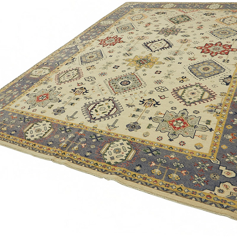 New Hand Knotted Wool Oushak Rug - 9' 9" x 13' 5" (117" x 161") - K0087012
