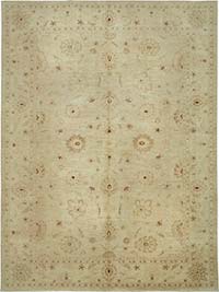 New Hand Knotted Wool Oushak Rug - 10' 2" x 13' 9" (122" x 165")