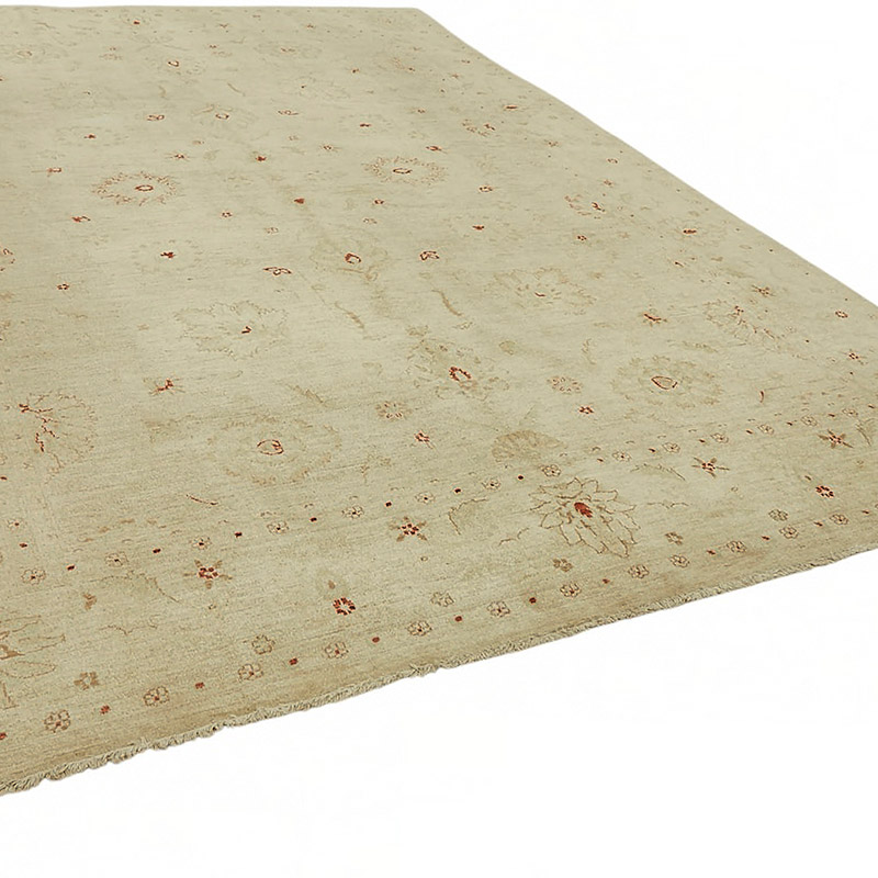 New Hand Knotted Wool Oushak Rug - 10' 2" x 13' 9" (122" x 165") - K0087015