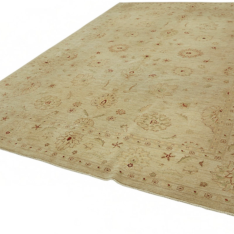 New Hand Knotted Wool Oushak Rug - 10' 2" x 13' 9" (122" x 165") - K0087015