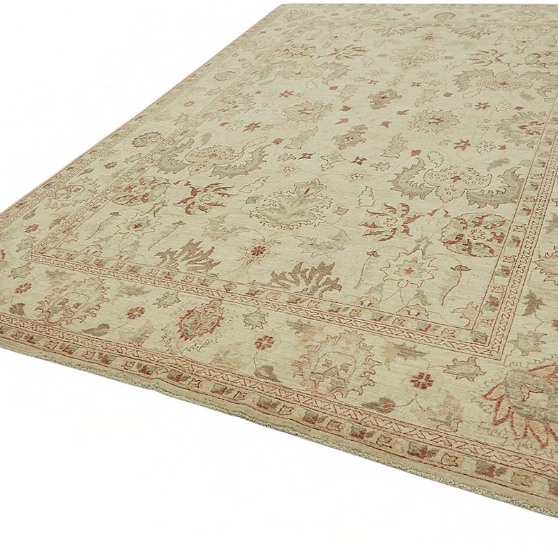 New Hand Knotted Wool Oushak Rug - 8' 9" x 12' 4" (105" x 148") - K0087016