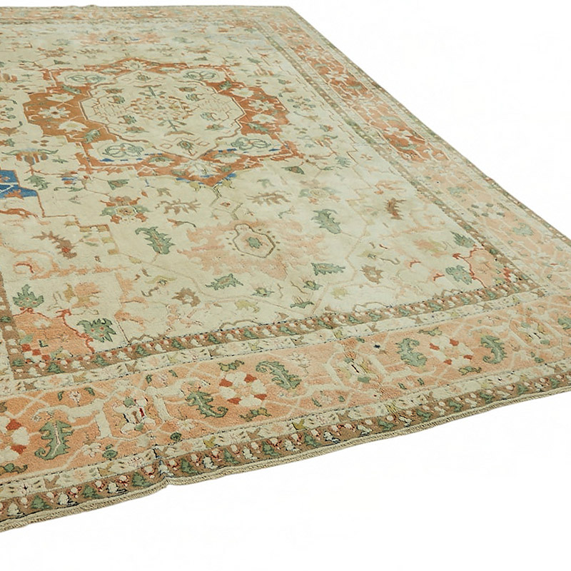 New Hand Knotted Wool Oushak Rug - 9'  x 13'  (108" x 156") - K0087017
