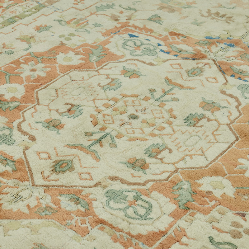 New Hand Knotted Wool Oushak Rug - 9'  x 13'  (108" x 156") - K0087017