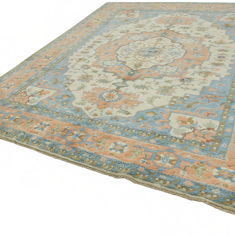 New Hand Knotted Wool Oushak Rug - 9'  x 11' 5" (108" x 137") - K0087018