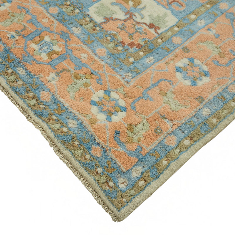 New Hand Knotted Wool Oushak Rug - 9'  x 11' 5" (108" x 137") - K0087018