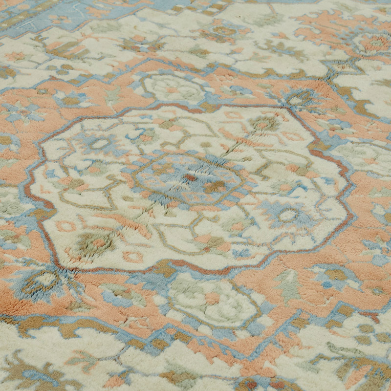 New Hand Knotted Wool Oushak Rug - 9'  x 11' 5" (108" x 137") - K0087018