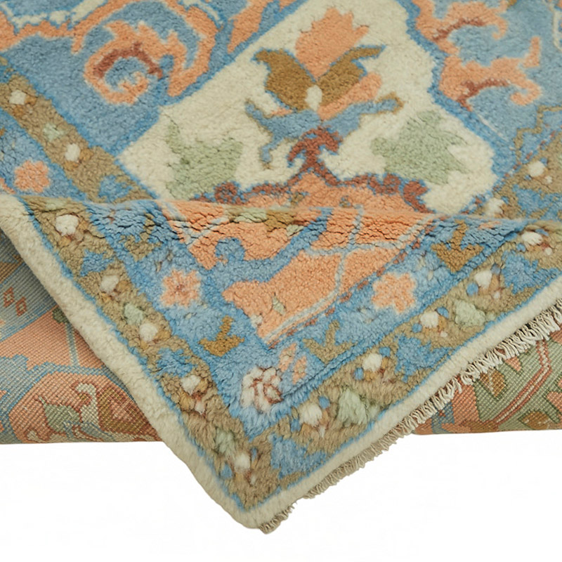 New Hand Knotted Wool Oushak Rug - 9'  x 11' 5" (108" x 137") - K0087018