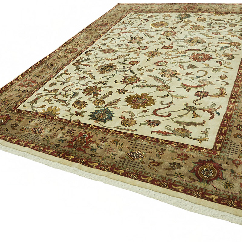 New Hand Knotted Wool Oushak Rug - 9' 1" x 11' 10" (109" x 142") - K0087022