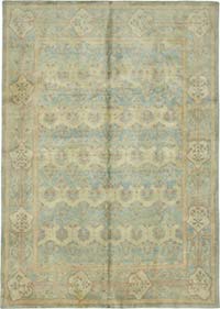 New Hand Knotted Wool Oushak Rug - 8' 9" x 12' 4" (105" x 148")
